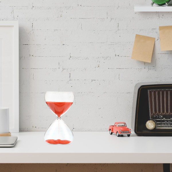 Glass Timeglass Hjemmebord Ornament Klasserom Timer Enkel Hjem Timing Tool Vannmelon Rød 14.5x8cm Watermelon Red 14.5x8cm