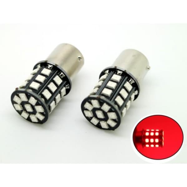 2-pack röda LED-lampor med 2-pack bromsljus rött