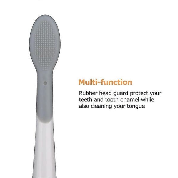 White Replaceable Rubber Brush Heads with Cover, Compatible with D01/D02 Electric Toothbrushes