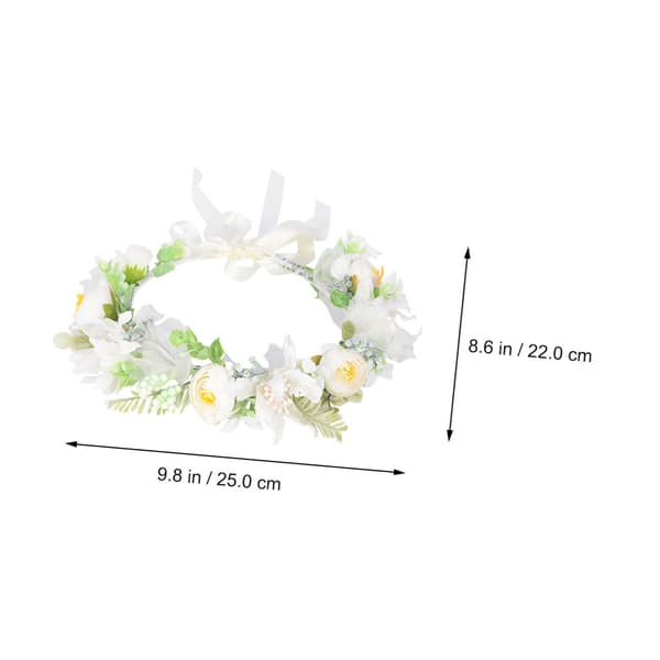Brudsimulerad blomhuvudbandskrans blommig krona bröllopshåraccessoar för kvinnor brudhårstycke kransceremoni