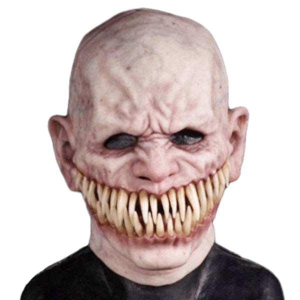 Uhyggelig Stalker Herremaske Big Tooth Mask Skræmmende Halloween Kostume Festrekvisitter Horror Cosplay Carnival MaskB