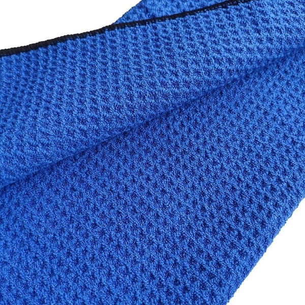 1 st Tri-fold Golf Handduk Premium Mikrofibertyg Våffelmönster Heavy Duty Karabinhake 4 Färgalternativ Grå Röd Blå Svart