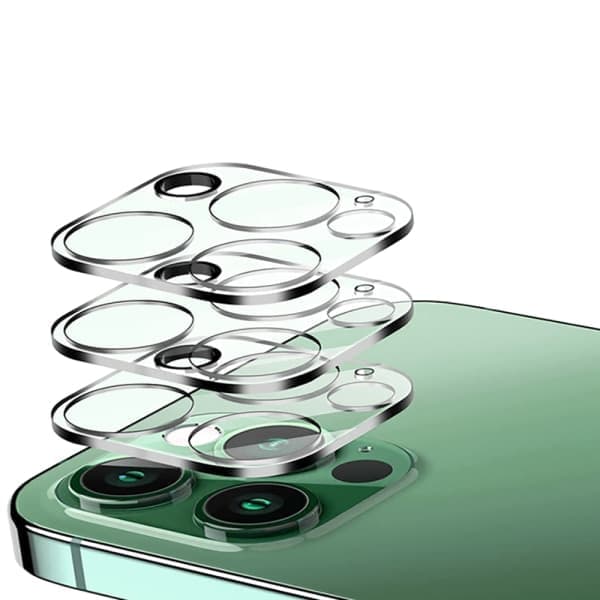 TG 3-PAKKE iPhone 14 Pro Kamerabeskyttelse Standard HD 0.3mm Transparent