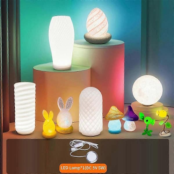 4X DIY LED Lamp Kit: Hardware ONLY NO 3D Printed Parts, Bright Light Energy Efficient Custom Lighting-FM-