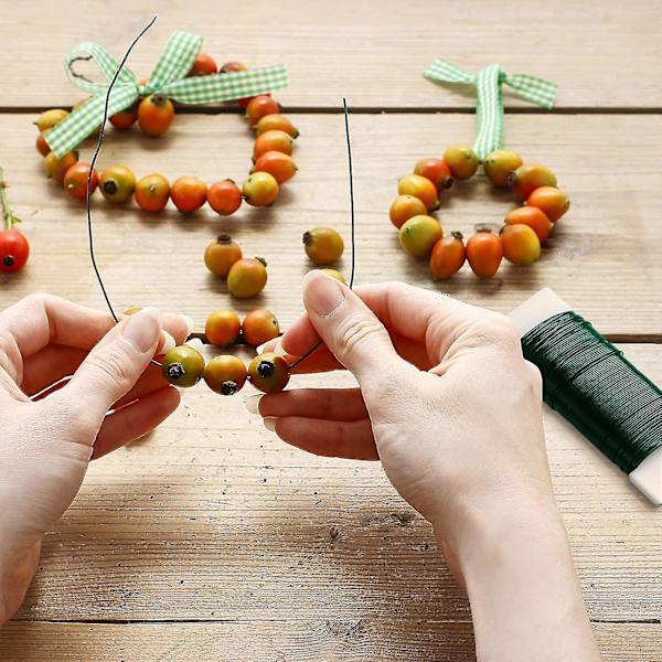Kukkakaupan lanka Joustava melaminilankakäyttöön DIY- käsitöihin, joulukranssiin, seppeleisiin, kukkakimppuihin ja kukka-asetelmiin vihreä 1 kpl