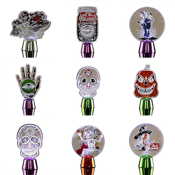 Halloween LED-yövalo pöytäkoriste kauhuaiheinen loma baarijuhlan koriste violetti kallo