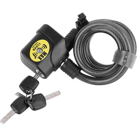 Anti-theft Chain Lock with 110dB Alarm for Bicycles and Motorcycles - Enhanced Security