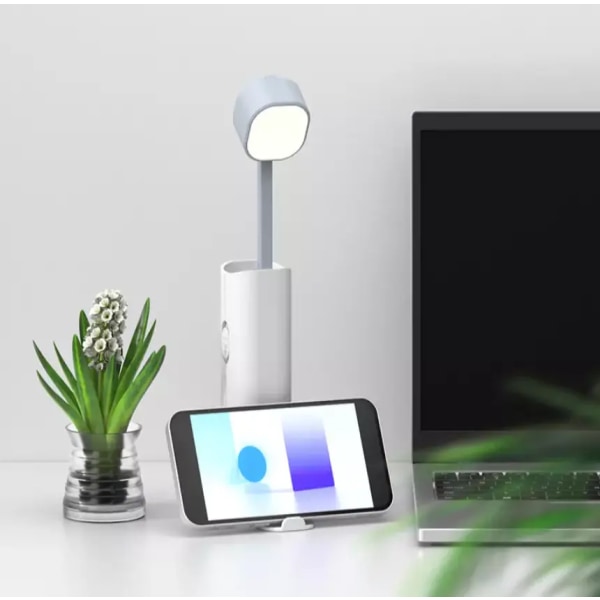 2kpl Minimalistinen toimistopöytälamppu - Opiskelu- ja työpöydän valotilat - Kannettava pöytälamppu kouluun ja kotiin töihin set