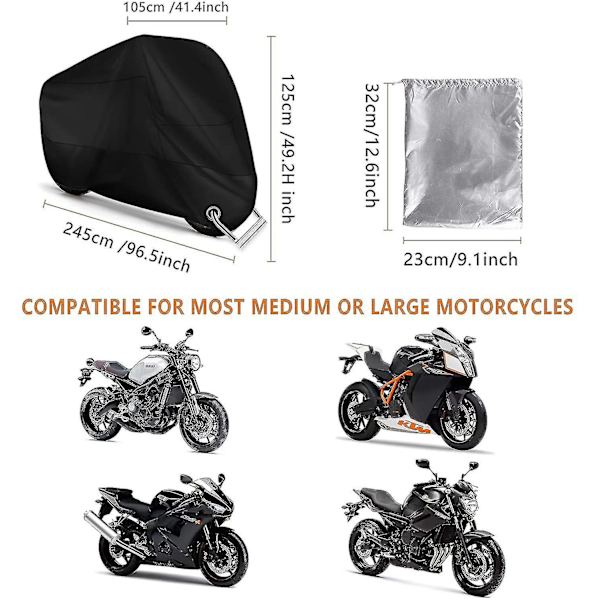 Motorcykelskydd - 210d Oxfordtyg Vattentätt Andningsbart Motorcykelskydd