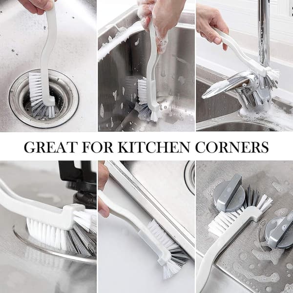 2 Pieces Cleaning Brushes Scrub Brushes for Cleaning Sink, Bathroom Kitchen Edge Corner