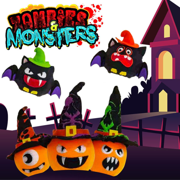 DPumpkin Lepakko Noitahattu Riippuva Koriste Valo Seinälle Kotijuhliin Sisä- ja Ulkokäyttöön