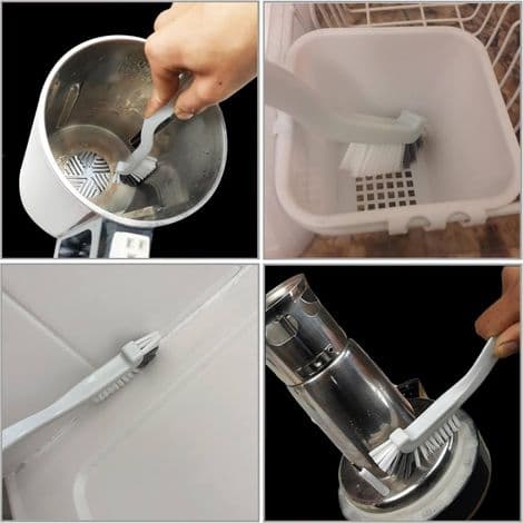 Kitchen brushes, corner brushes (for cleaning sinks and pan edges) and modified brushes with stiff bristles.
