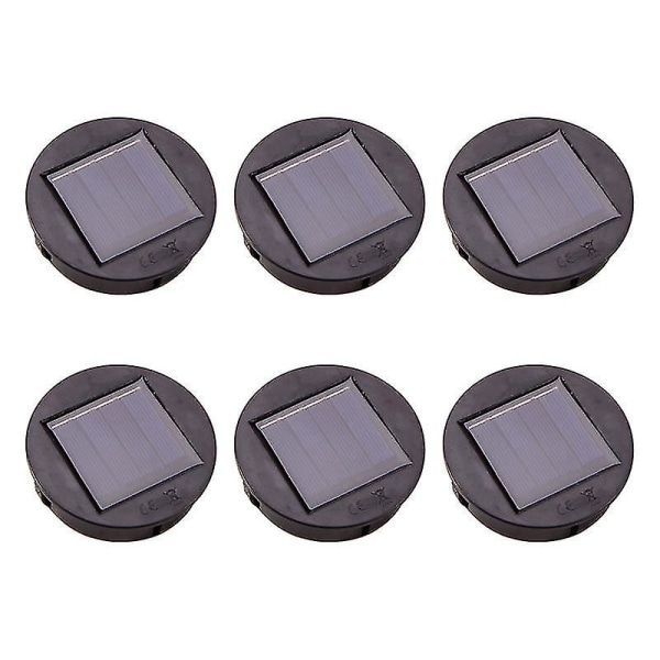 6pc Smart Garden Solar Powered Replacement Round Led Light Box Solar Battery Box Solar Cells Li-ion