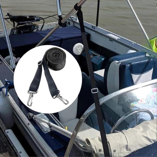 1 Par Justerbare Bimini Top Stropper Dobbelt Ende Snap Hook Båd Kaleche Stropper Båd Markise Hardware Tilbehør