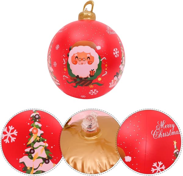 Oppustelig julekugle 24 tommer PVC julekugle oppustelig O