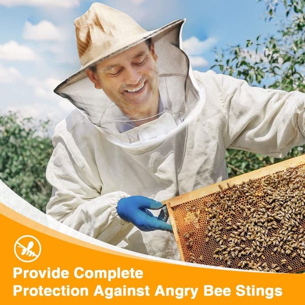 Bee hat with veil, large beekeeper hat, bee hat with high visibility veil for beekeepers when maintaining the beehive