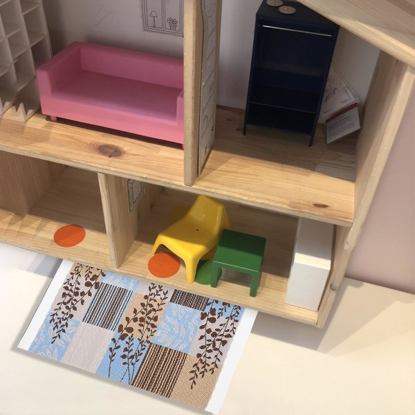 Hjemmedekorasjon Dukkehustappe Minihus Teppe Miniatyr Dukkehustappe Mini Dukke 17x10cm