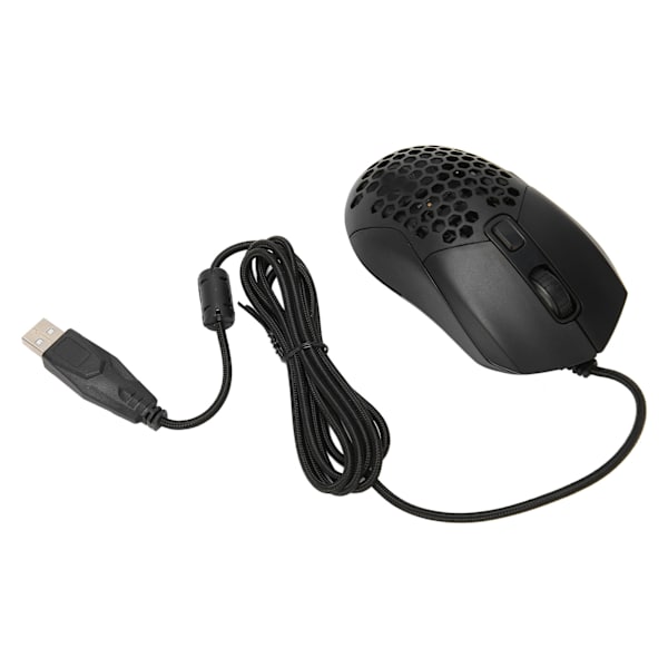 Wired Mouse Ergonomic RGB Backlit Adjustable DPI Programmable Keys 1.5m Cable Gaming Mouse for Gaming Office Study Black