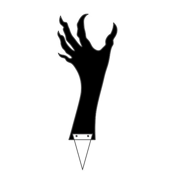 Halloween-siluetti musta pelottava käsi/haamu/kurpitsakasa kuvitus pelottava puutarhakyltti Haamu 1