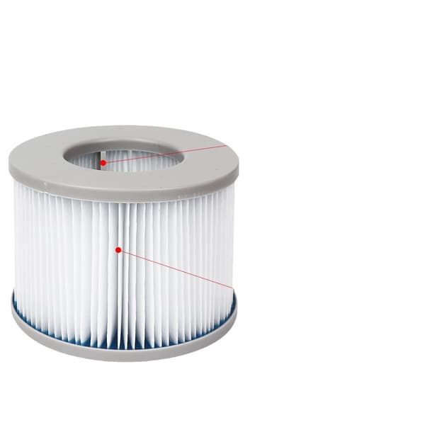 4-pack poolfilterpatroner, uppblåsbara poolfilterpatroner, kompatibla med Mspa BRAST
