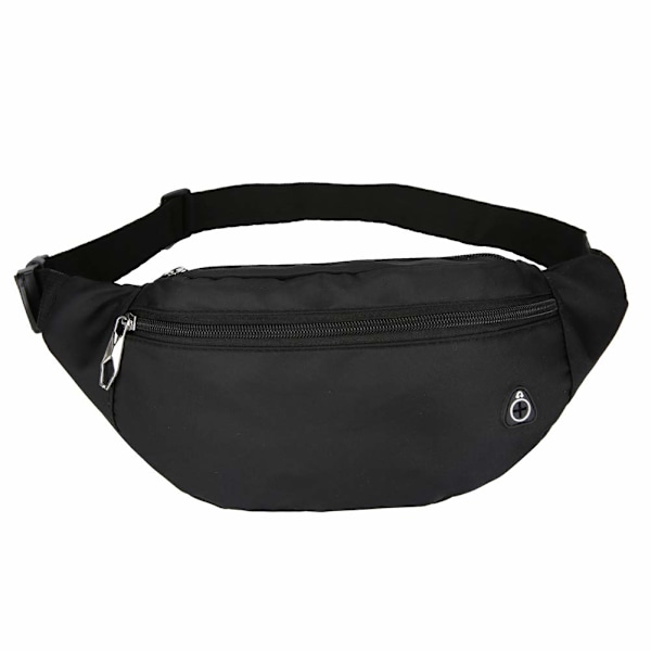 Crossbody Midjeväska för Män & Kvinnor, Stor Midjeväska & Höftväska med Justerbar Rem för Utomhus Träning Resor Vardag
