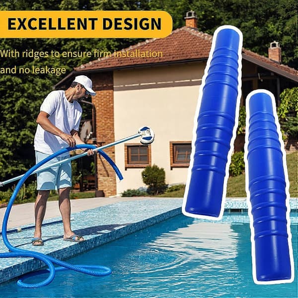 2 st lång slangkoppling, vit lång slangkoppling för 32-38mm poolslang