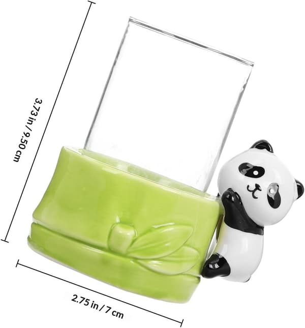 Ceramic Panda Hydroponic Flower Vase Water Plant Decor Fresh Flower Display Requires