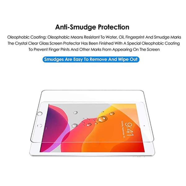 iPad 10.2 2021/2020/2019 gen 9/8/7 Screen Protector Tempered Glass 9H Transparent