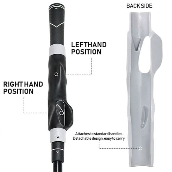 Golf Grip Training Aid Golf Club Grip for Swing Grip Trainer Training Aid Left Right, Black