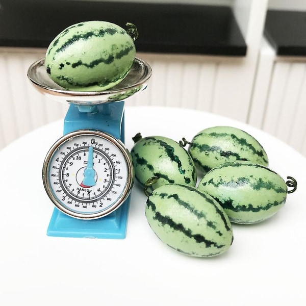 4 stk. Dekorative Kunstige Miniatur Vandmeloner Modeller Mini Vandmeloner Rekvisitter Mini Hus