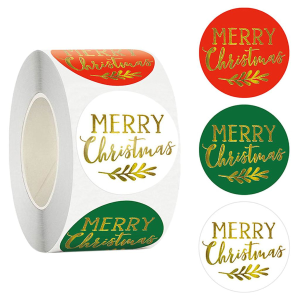 500 st/rulle julklistermärke Etikettstämpel Förpackning klistermärkerulle för presentförpackning