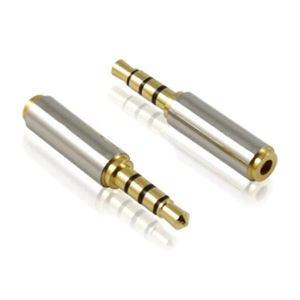 3,5 mm Jack Adapter 3,5 mm Han Til 2,5 mm Hun Hovedtelefonstik Adapter Konverter Sort