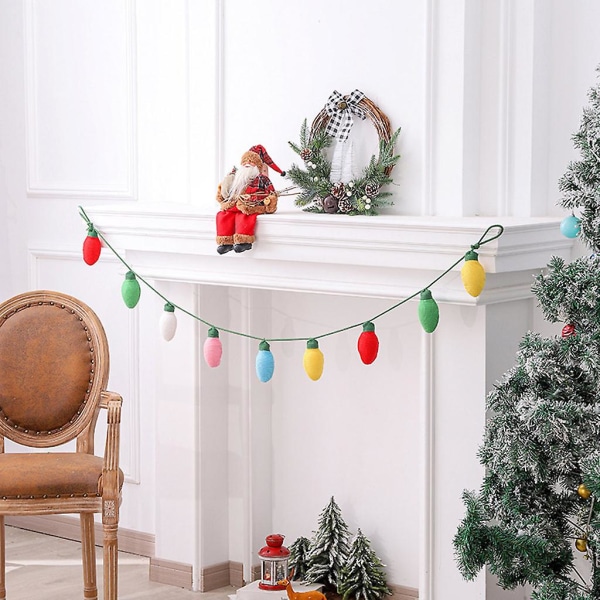 Jul färgglada ljus Mini julgran stickning ljus Julfest Hem inomhus utomhus dekoration hänge pyssellykta hantverk
