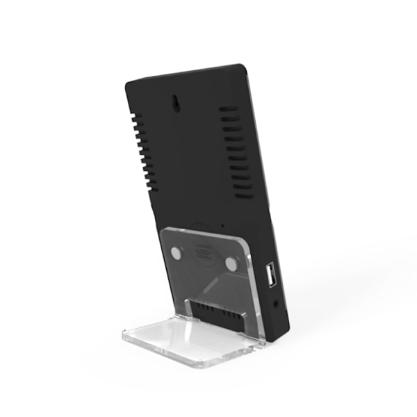 LED-spegelklocka, Termometer och Hygrometer, Elektronisk Väderklocka, Väckarklocka, Fet Röda Bokstäver