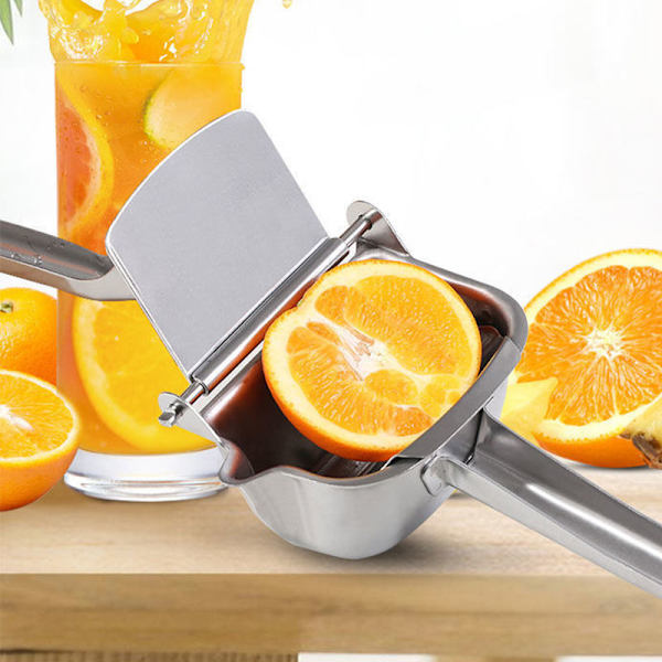 Ægte Rustfrit Stål Citronpress Citrus Juicer Håndpres Heavy Duty Manuel Pres Saft Ekstraktor Maker Orange Lime
