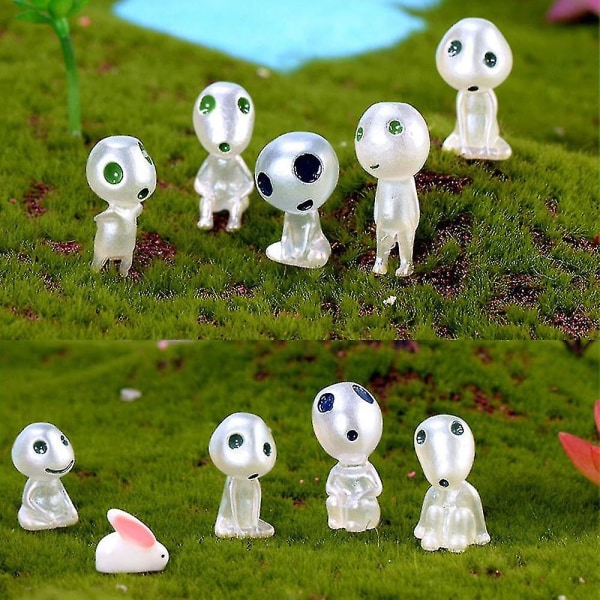 10 stk Lysende Have Spøgelses Miniature Statue Have Statue Dekoration