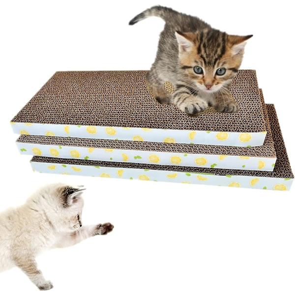 Set med 3 Klösbrädor för Katter, 43,5 X 21 X 2,5 Cm Klöspapp Klösmatta Klöspapp Kattbräda för Din Katts Klor