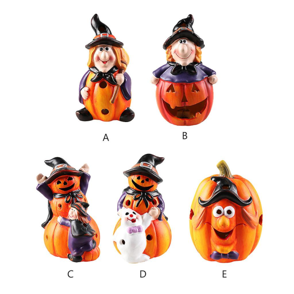 Halloween-pöytävalaisin keskelle, lomajuhlat, kotikutsu, koristeet, seisova kurpitsa