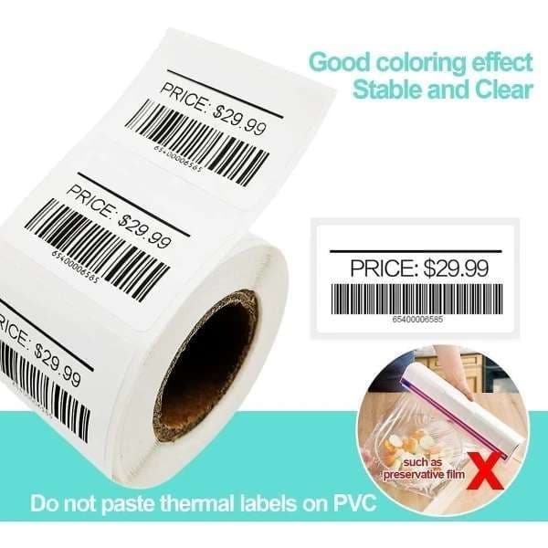 1000 white self-adhesive labels, organize and create order white