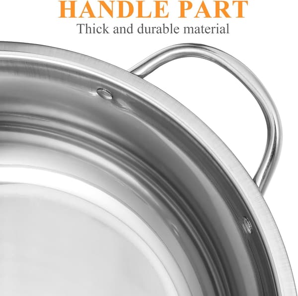 Stainless Steel Cooking Pot with Divider Practical Hotpot Pot Thickened Durable Reusable