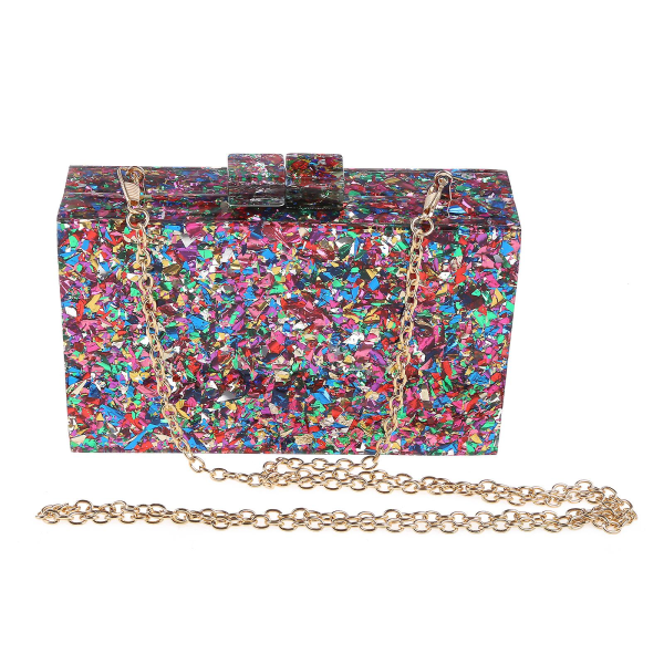 Kvinders Mode Sequin Clutch Taske Aftentaske Håndtaske Til Fest Prom Brud