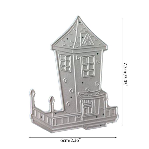 Julehus Metal Skærestencil Skabelon Scrapbooking DIY Album Stempel Prægning