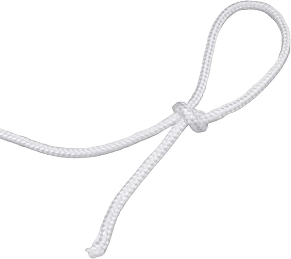 Polypropylene Rope 30.5 m, 6.35 mm UV Resistant Solid Braided for Camping and Flagpole, White, 2-Pack