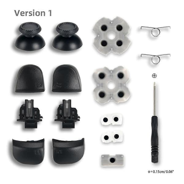 Ledende Gummir1-L1 R2-Trigger til PS5-Controller Spilknap Med 2 Fjedre