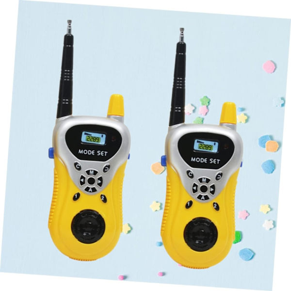 2 st barnleksak walkie talkie leksak mini leksak intercom leksak barn mini leksaker barn trådlös intercom gul förälder-barn barn