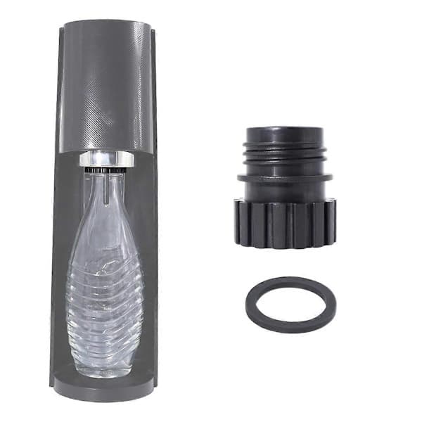 Soodapulloadapteri Terra Soda Steam Makerille ja Sodastream-lasipullolle 0,7L, lasipullot kuvassa