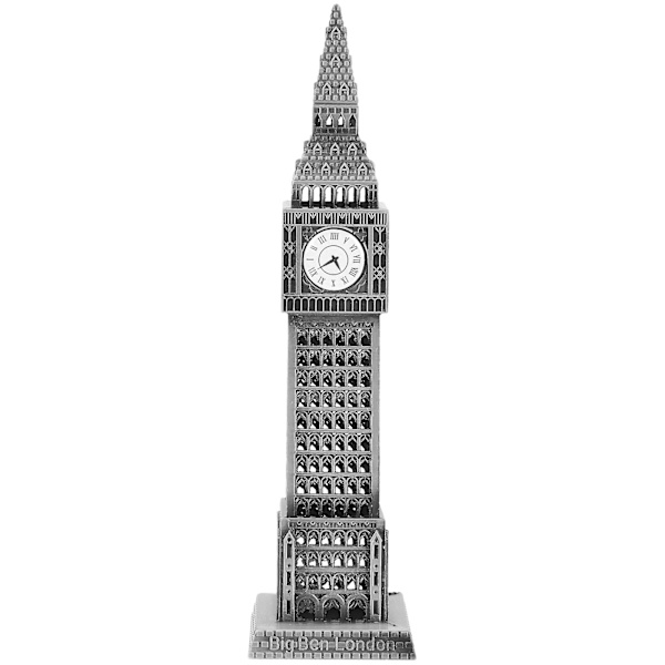 Arkitektur England Metal Bygningsmodel Ornament Model Metal Håndværk Ornament 18x4.7cm 18x4.7cm