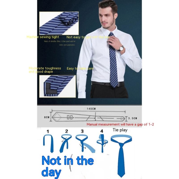 Affärskläder, 8CM slips, herrhandslip, professionell ljusgrå diagonal rand, N027, en bit