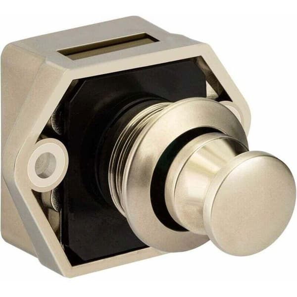 Push Button Lock - PZCC - 5-pack - Nickel - Metal & ABS - 37 mm center distance