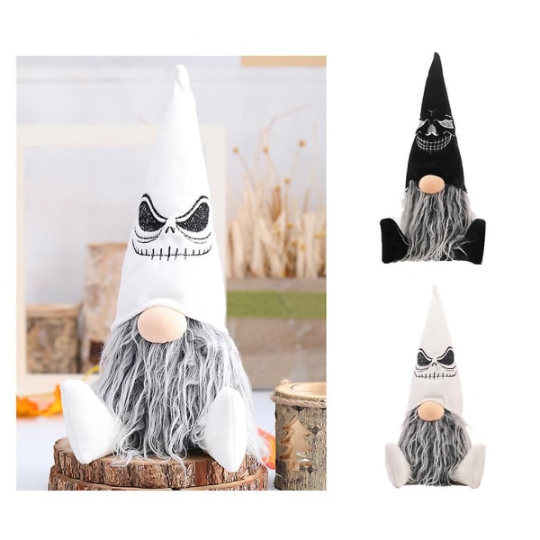 Halloween Gnome Håndlavet Tomte Svensk Gnome Siddende Nisse Skandinavisk Gnome Ornament Borddekoration Gave Lilla